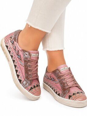 Karma of Charme Naif Sneakers Womens 41 Hand Painted Leather Boho Artisan Italy